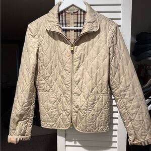 Burberry Tan Quilted Utility Jacket